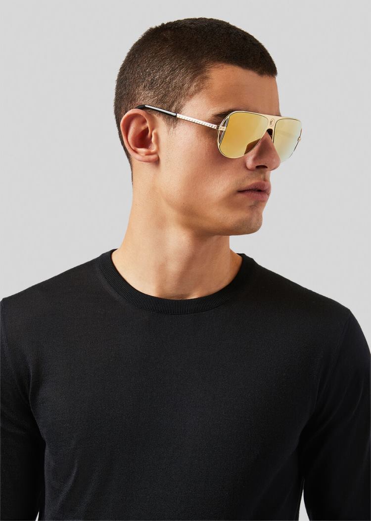 Versace Gold Grecamania Pilot γυαλια ηλιου ανδρικα χρυσο χρωμα | 454RYIL