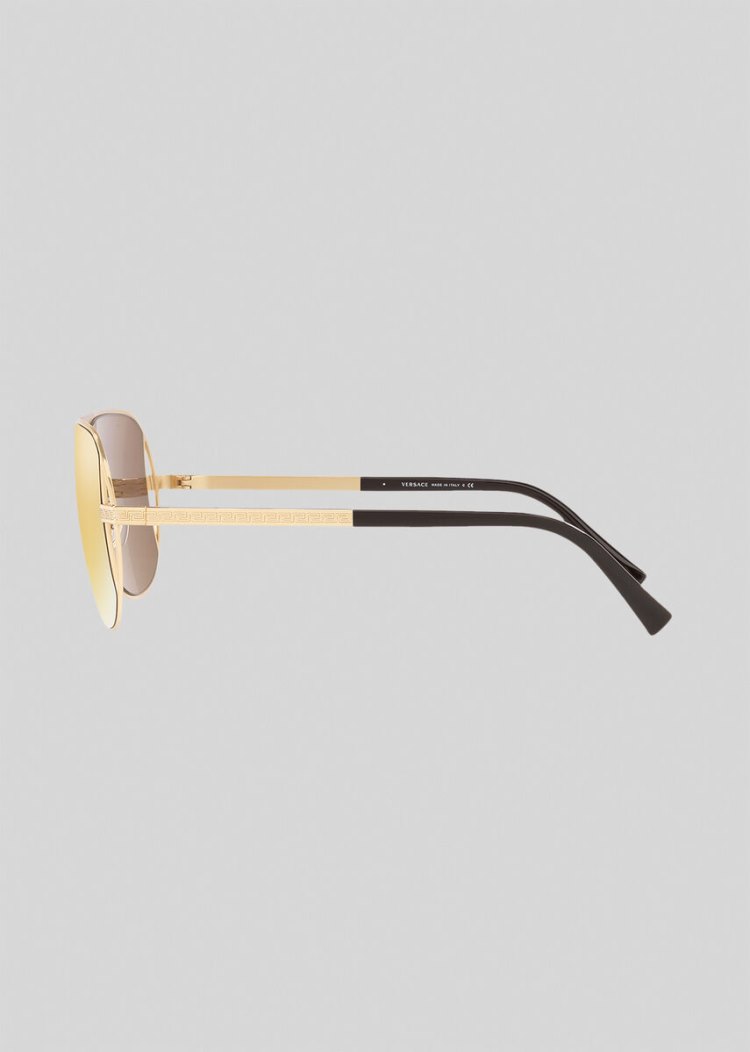 Versace Gold Grecamania Pilot γυαλια ηλιου ανδρικα χρυσο χρωμα | 454RYIL