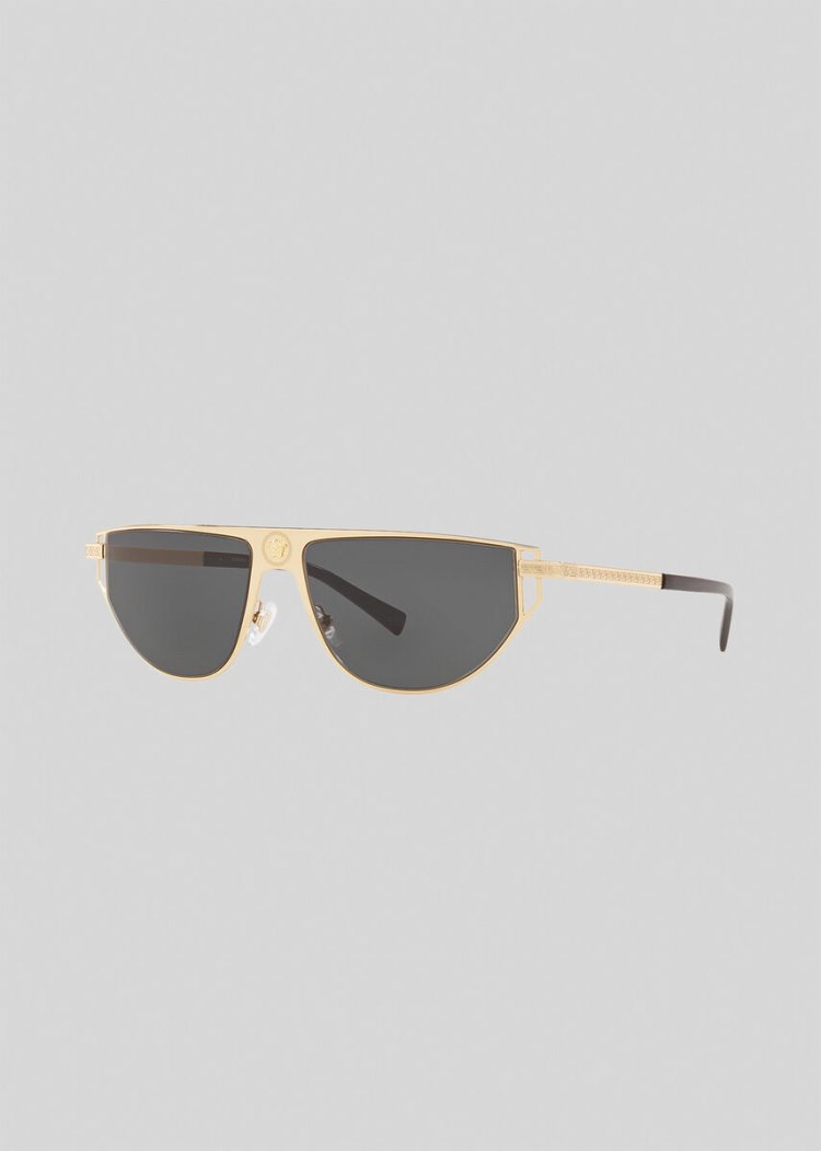 Versace Gold Grecamania Visor γυαλια ηλιου γυναικεια χρυσο χρωμα | QE2S9NQ
