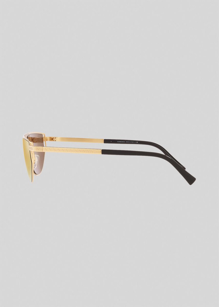 Versace Gold Grecamania Visor γυαλια ηλιου ανδρικα χρυσο χρωμα | T1SWVWV
