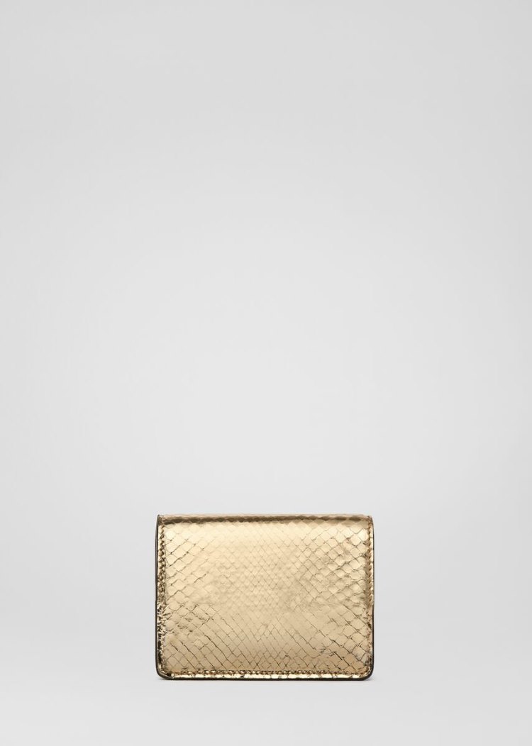 Versace Gold Mini Icon Metallic Python Shoulder Bag τσάντεσ ώμου γυναικεια χρυσο χρωμα | O95CC2Q