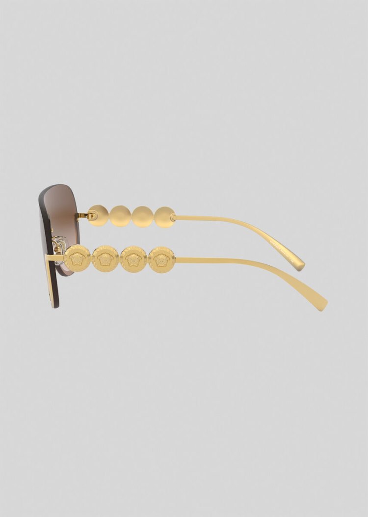 Versace Gold Signature Medusa Visor γυαλια ηλιου γυναικεια χρυσο χρωμα | URLRG49