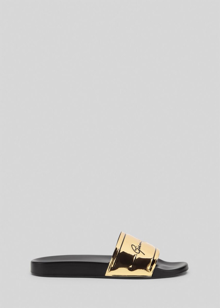 Versace Gold-Tone GV Signature Slides παντοφλεσ ανδρικα χρυσο χρωμα | WPH2700