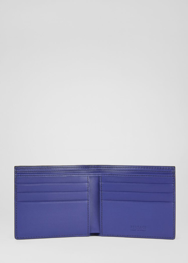 Versace Greca Argyle Medusa Wallet πορτοφολια ανδρικα μπλε | KORC7C2