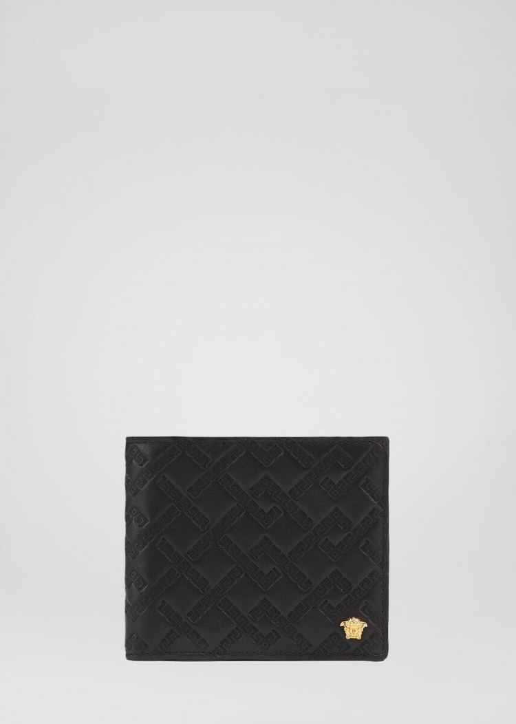 Versace Greca Argyle Medusa Wallet πορτοφολια ανδρικα μαυρα | YSB3QMW
