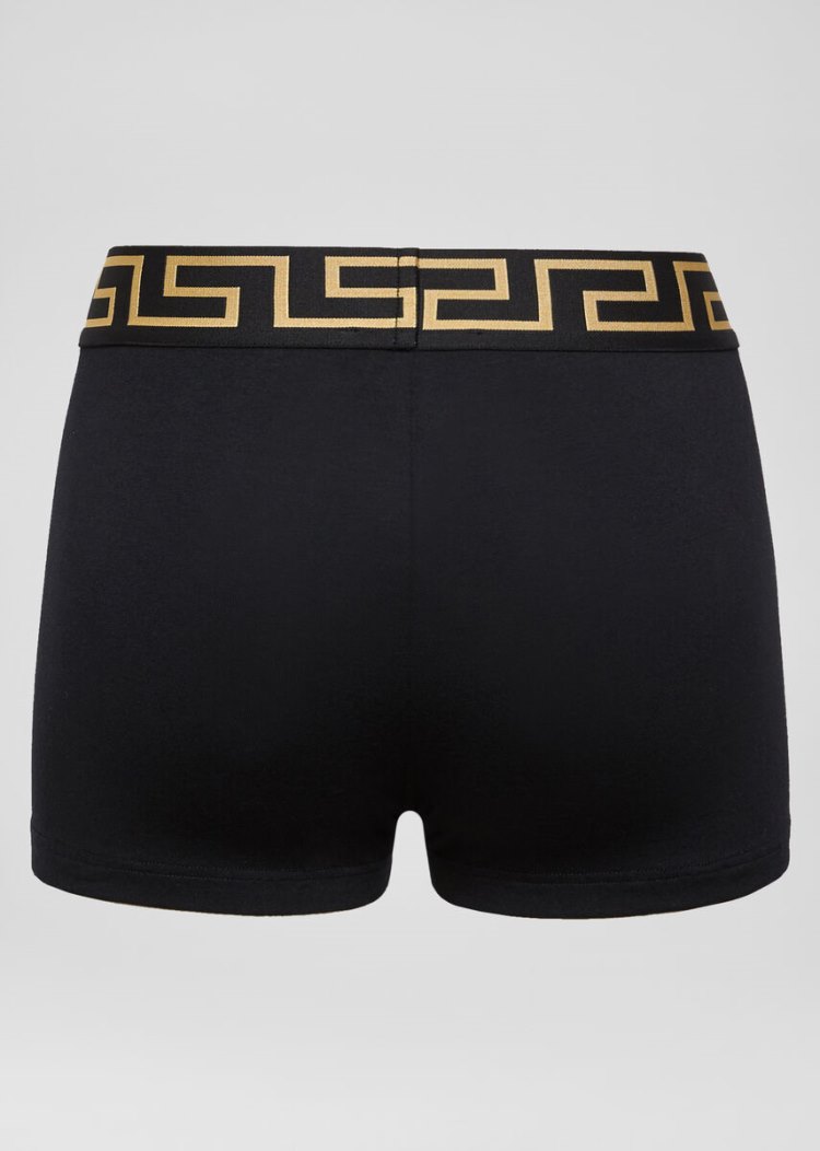 Versace Greca Border Boxer Briefs εσωρουχα γυναικεια μαυρα | OMFUL9O