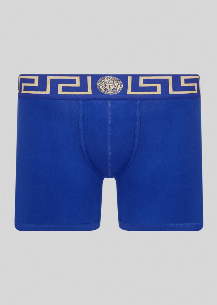 Versace Greca Border Boxers εσωρουχα ανδρικα μπλε | 364HJG2