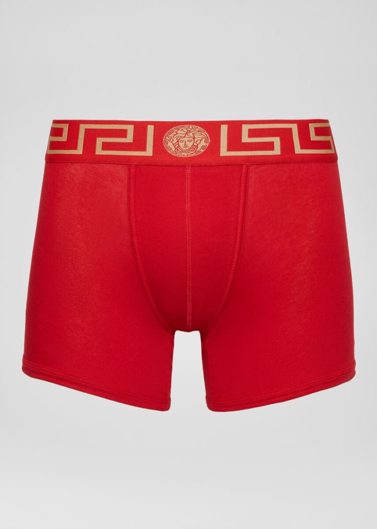 Versace Greca Border Boxers εσωρουχα ανδρικα κοκκινα | MX249KI