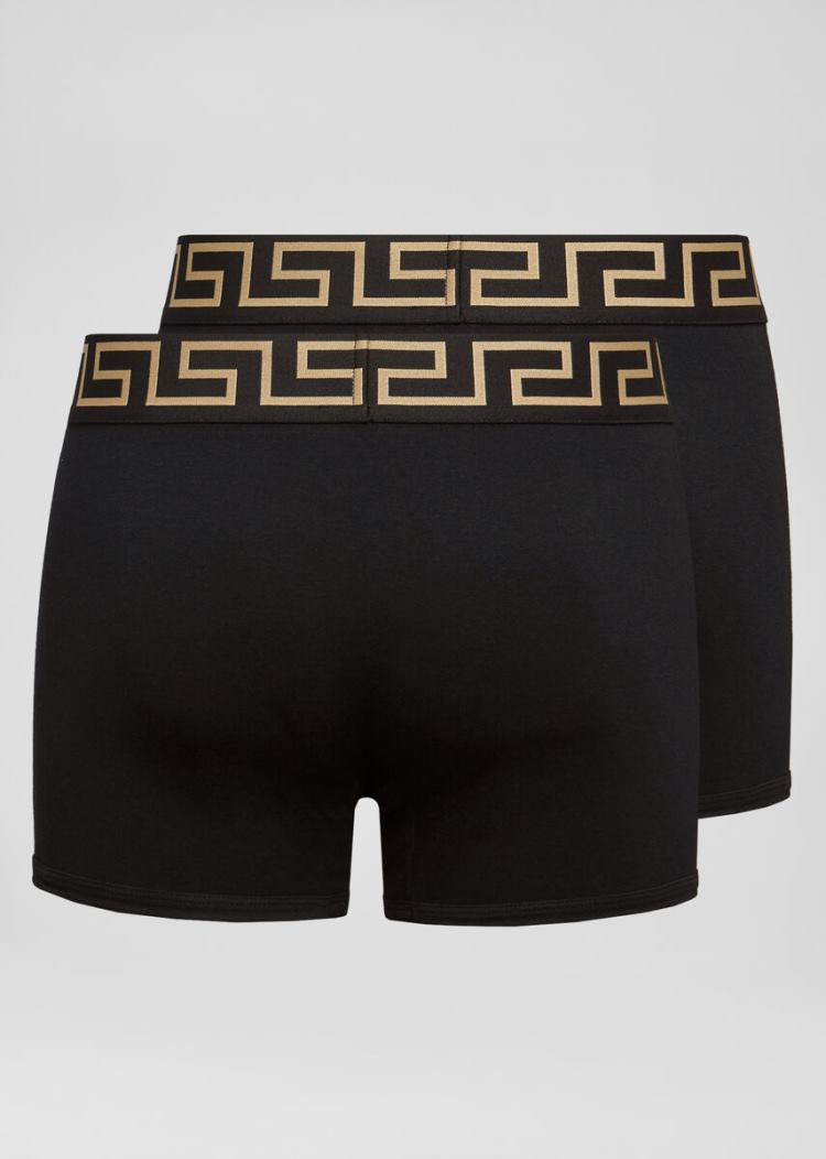 Versace Greca Border Boxers εσωρουχα ανδρικα μαυρα | Q8TF7GF