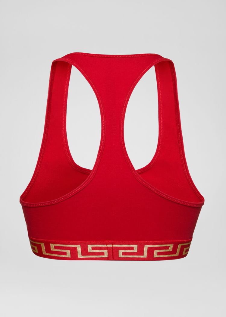 Versace Greca Border Bralette εσωρουχα γυναικεια κοκκινα | PRD65TS