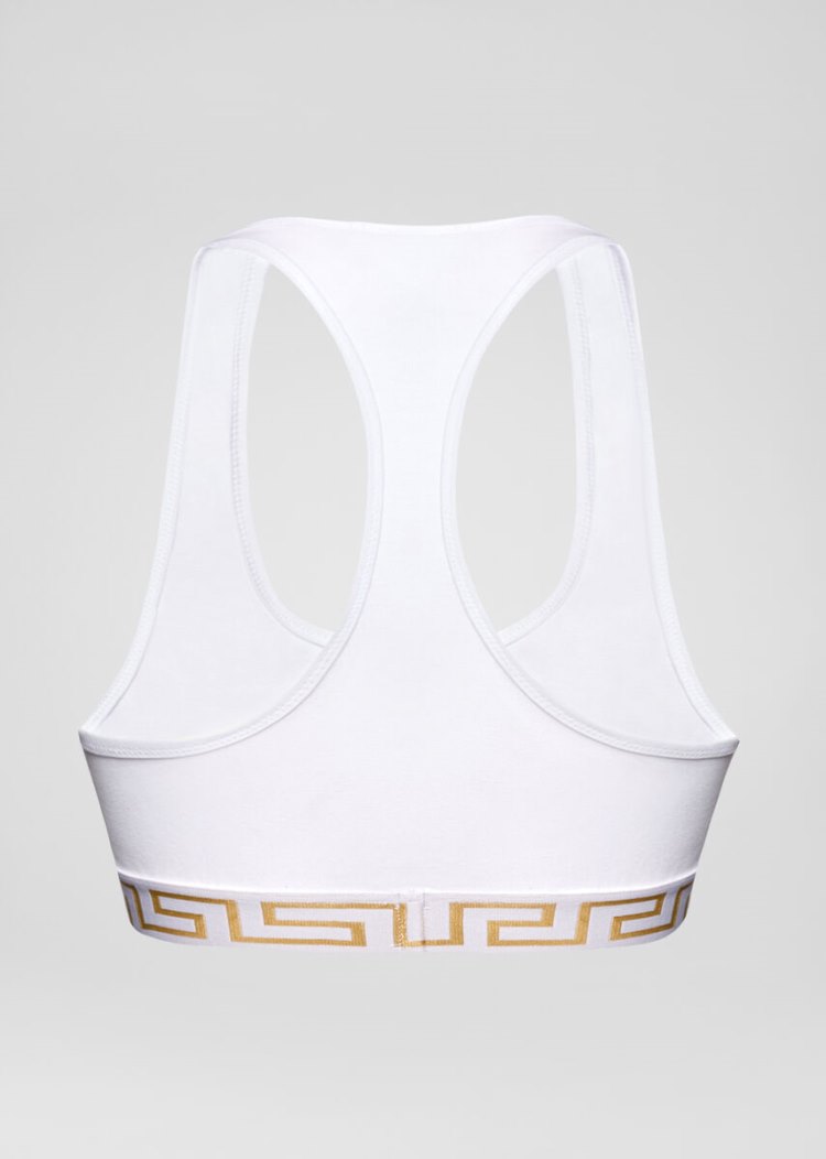 Versace Greca Border Bralette εσωρουχα γυναικεια ασπρα | R37DDX2