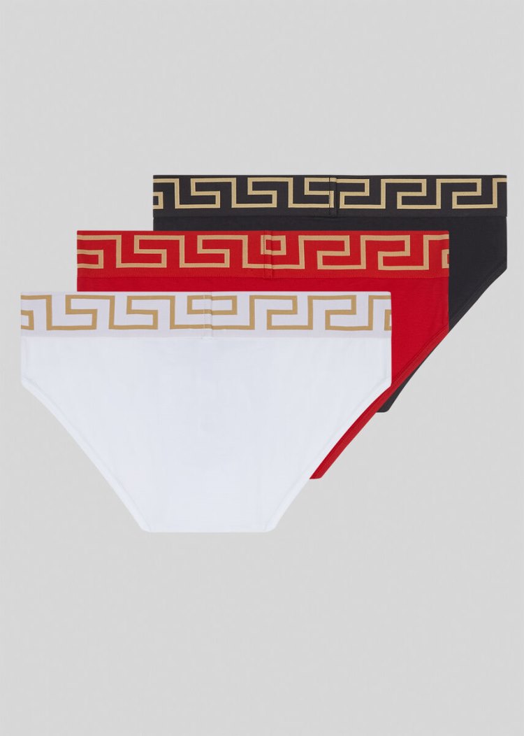 Versace Greca Border Briefs Tripac εσωρουχα ανδρικα κοκκινα | 2KUDW17