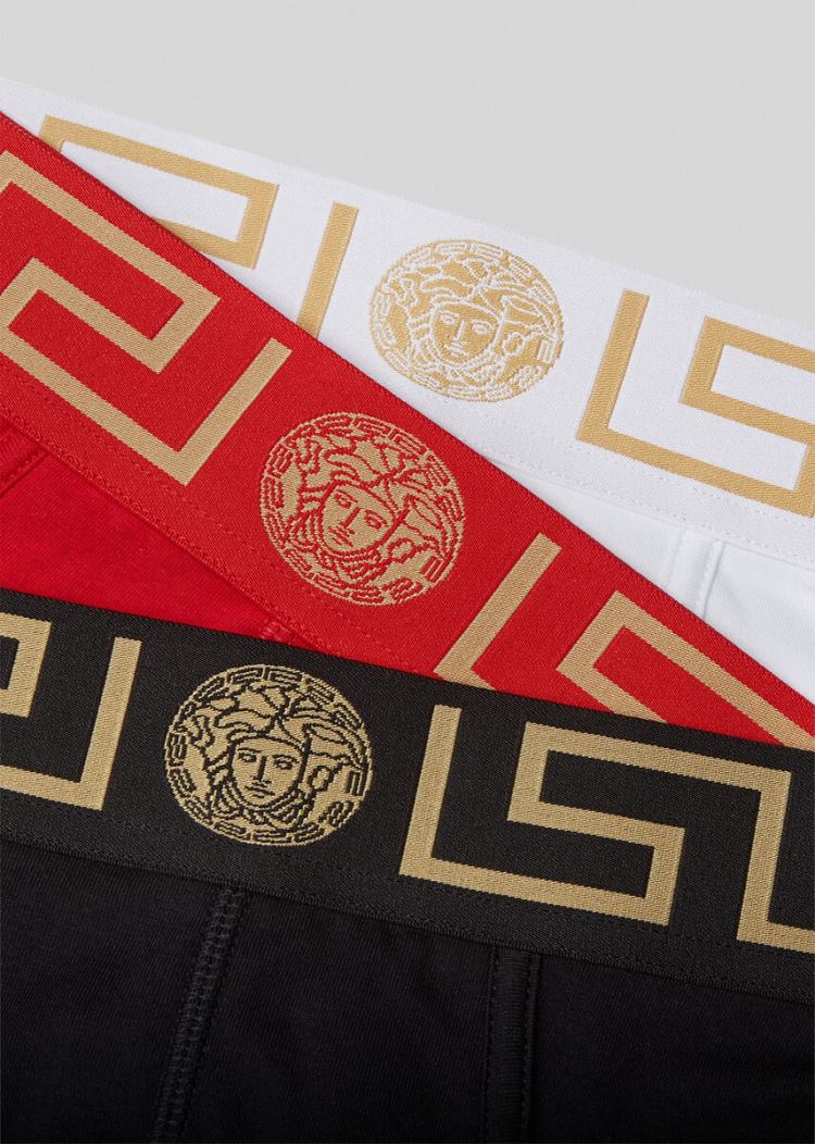 Versace Greca Border Briefs Tripac εσωρουχα ανδρικα κοκκινα | 2KUDW17