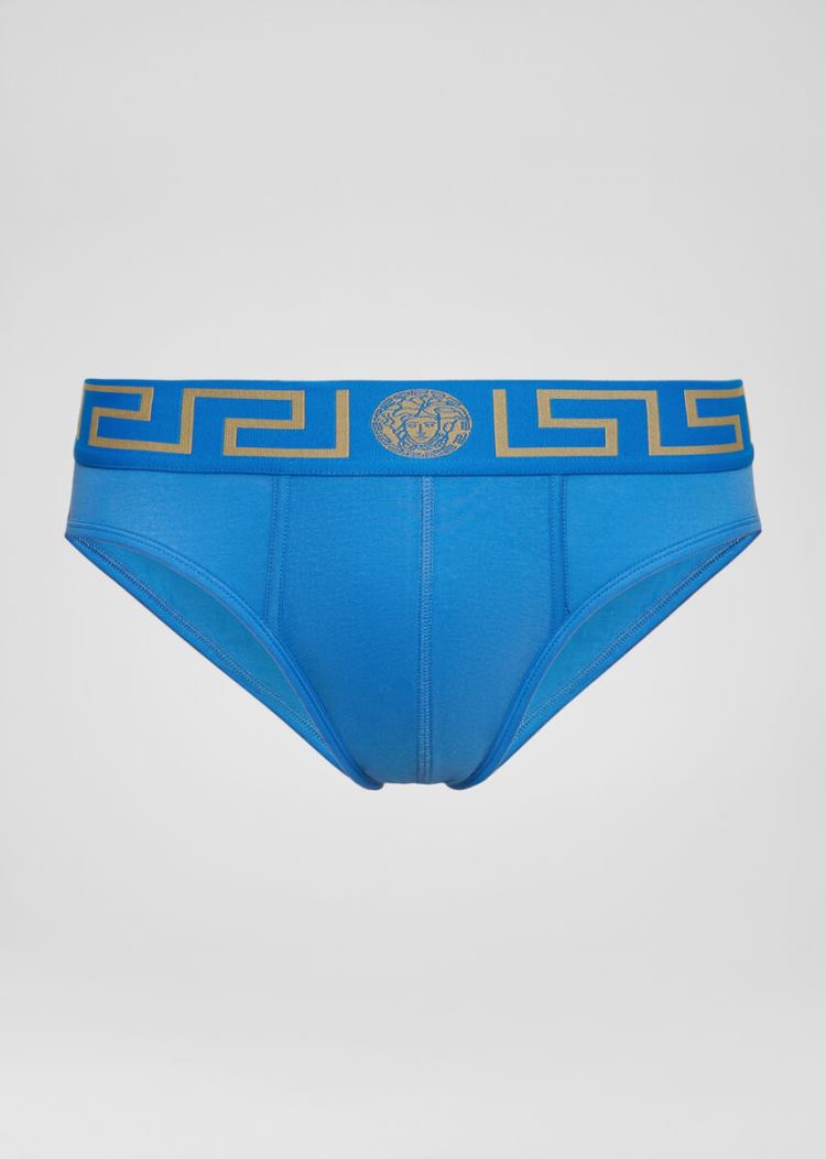 Versace Greca Border Briefs εσωρουχα ανδρικα μπλε | 7XG388B