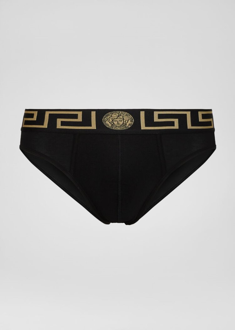 Versace Greca Border Briefs εσωρουχα ανδρικα μαυρα | HIM192G