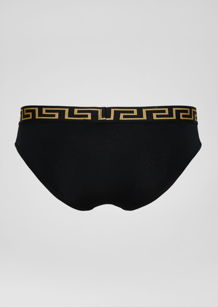 Versace Greca Border Briefs εσωρουχα γυναικεια μαυρα | IBM98XP