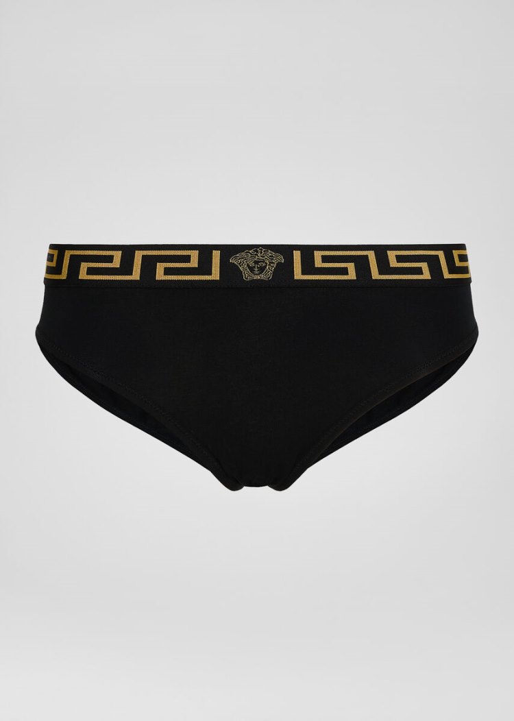 Versace Greca Border Briefs εσωρουχα γυναικεια μαυρα | IBM98XP