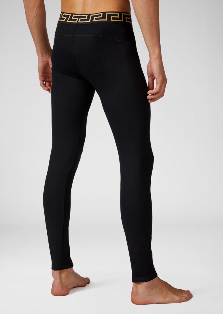 Versace Greca Border Gym Leggings κολαν ανδρικα μαυρα | CQ4DBEX