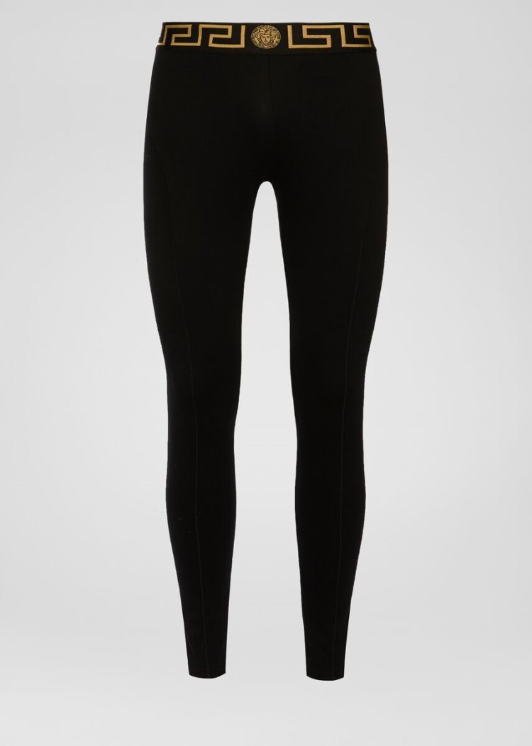 Versace Greca Border Gym Leggings κολαν ανδρικα μαυρα | CQ4DBEX
