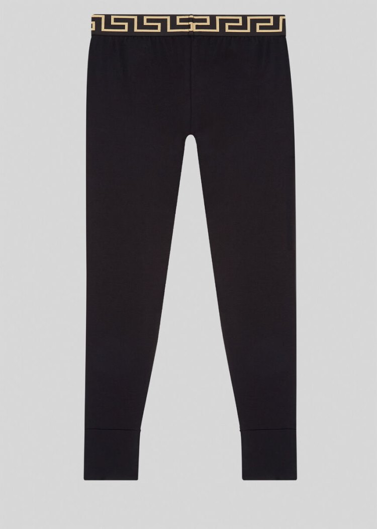 Versace Greca Border Long Underwear εσωρουχα ανδρικα μαυρα | 9B57RI1