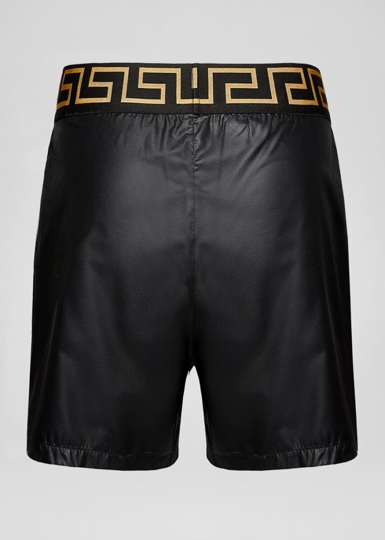 Versace Greca Border Print Swim Trunks μαγιό ανδρικα μαυρα | RHVVENK