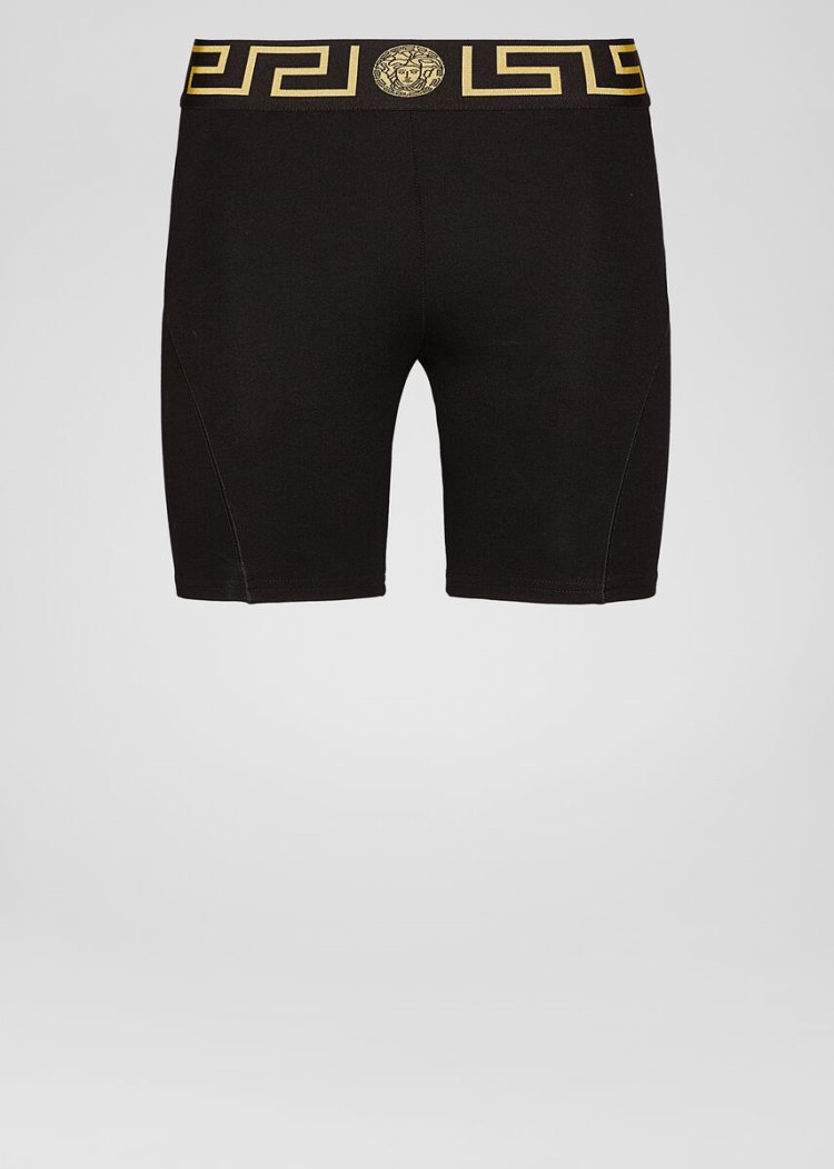 Versace Greca Border Shorts σορτσ γυναικεια μαυρα | 9F35JDO