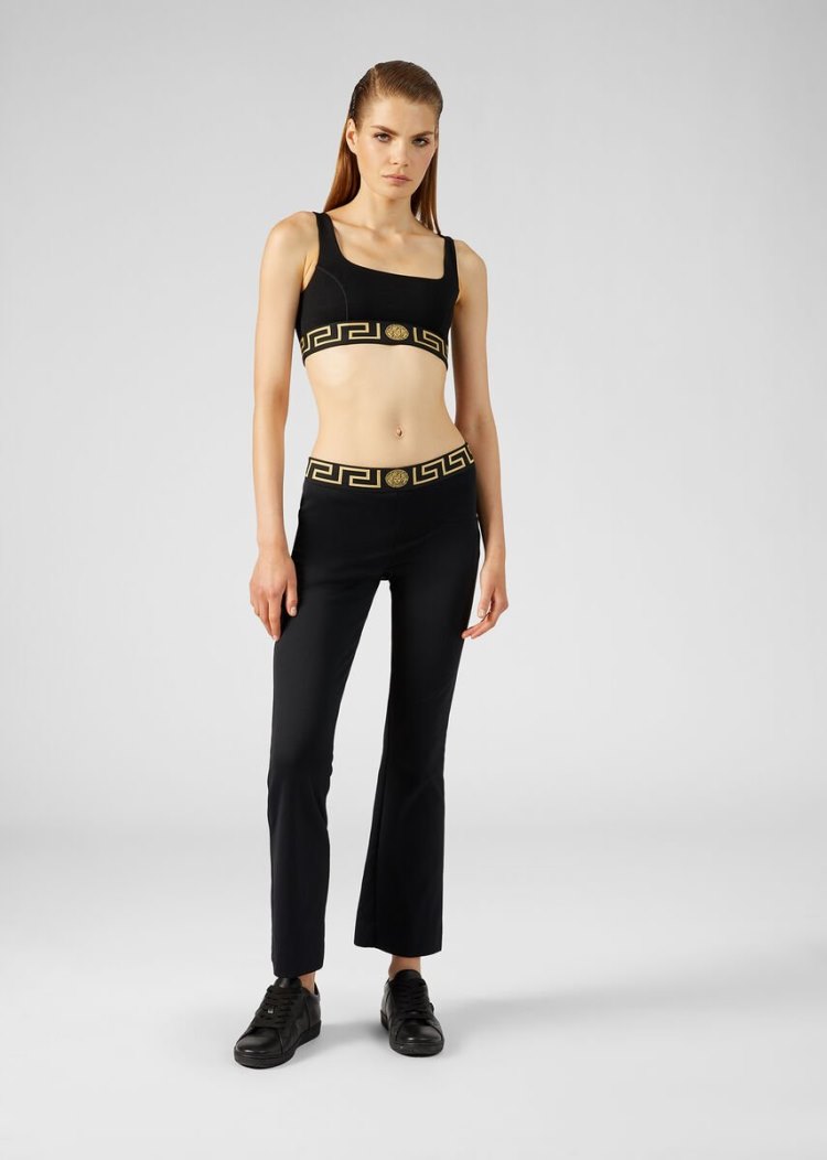 Versace Greca Border Sports Bra αθλητικα σουτιεν γυναικεια μαυρα | KA3BSQ1