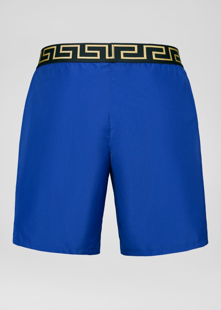 Versace Greca Border Swim Trunks μαγιό ανδρικα μπλε | K4Z2N8Q