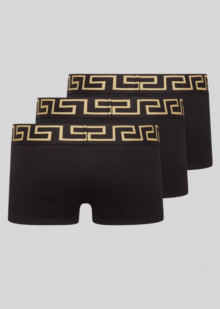 Versace Greca Border Trunks εσωρουχα ανδρικα μαυρα | 56G8LTV