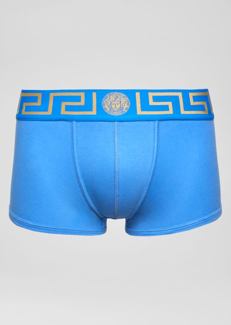 Versace Greca Border Trunks εσωρουχα ανδρικα μπλε | F6SRXFN