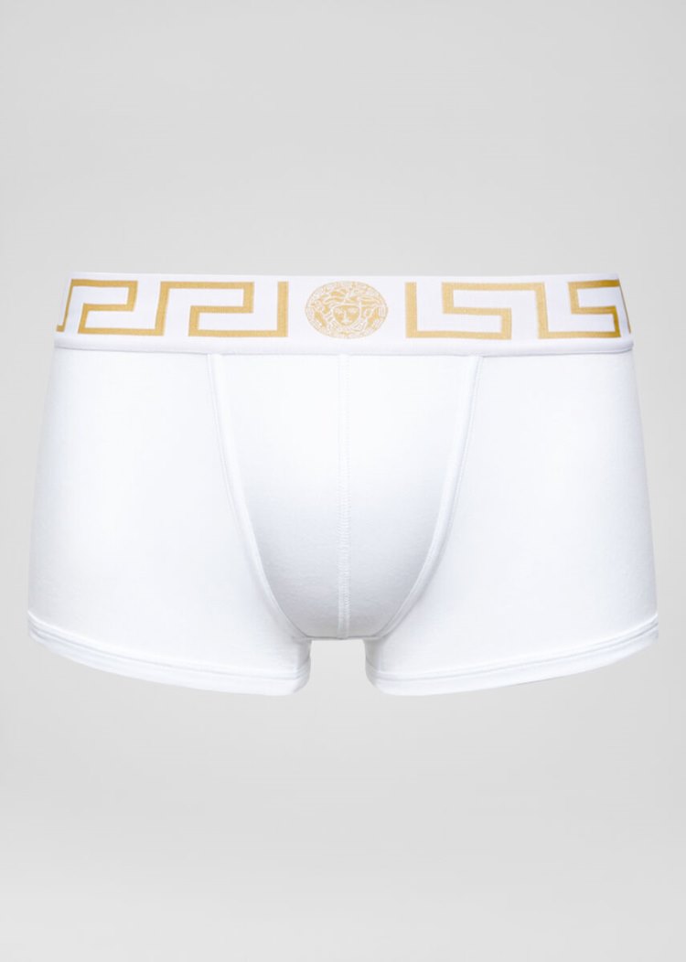 Versace Greca Border Trunks εσωρουχα ανδρικα ασπρα | FBKSPUW