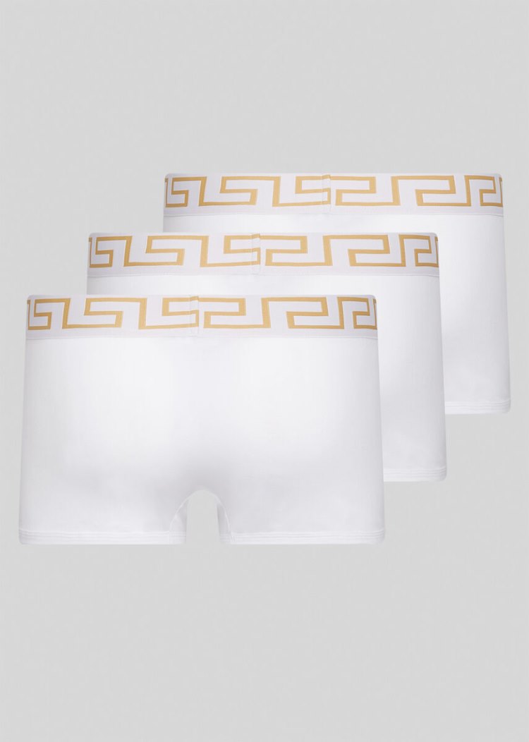Versace Greca Border Trunks εσωρουχα ανδρικα ασπρα | QHRJQU1