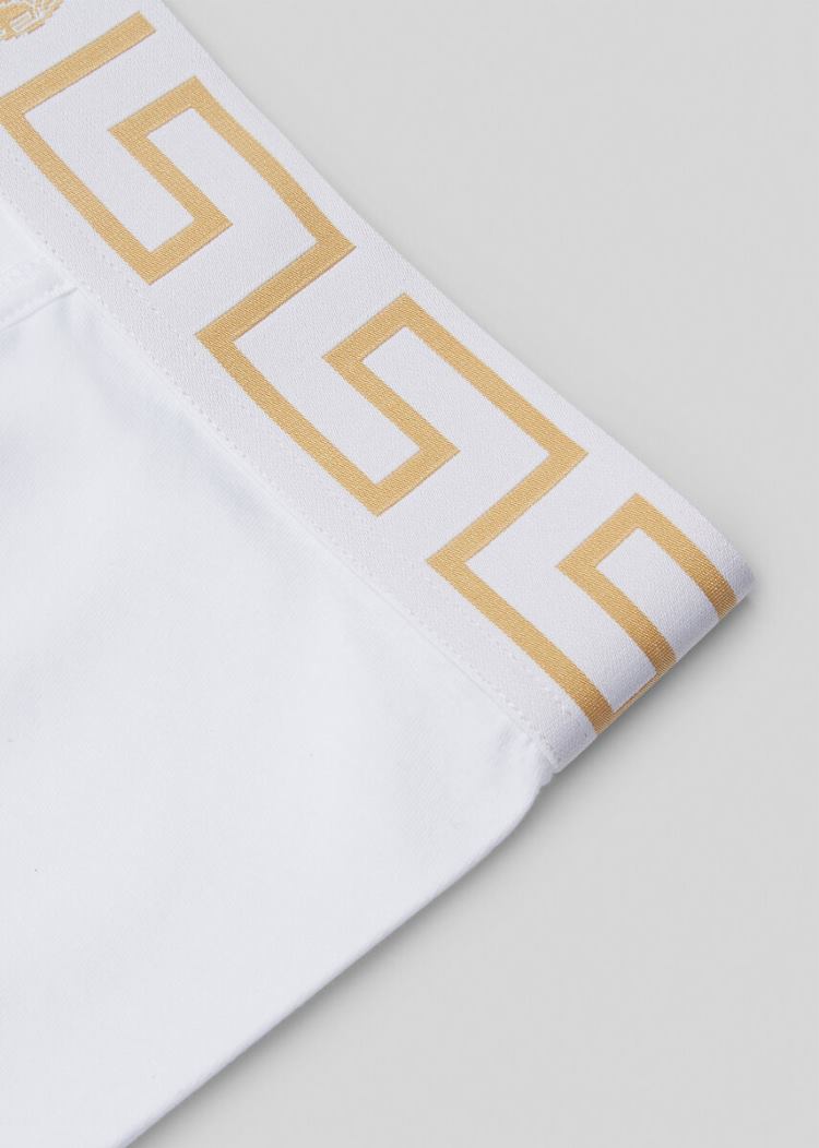 Versace Greca Border Trunks εσωρουχα ανδρικα ασπρα | QHRJQU1