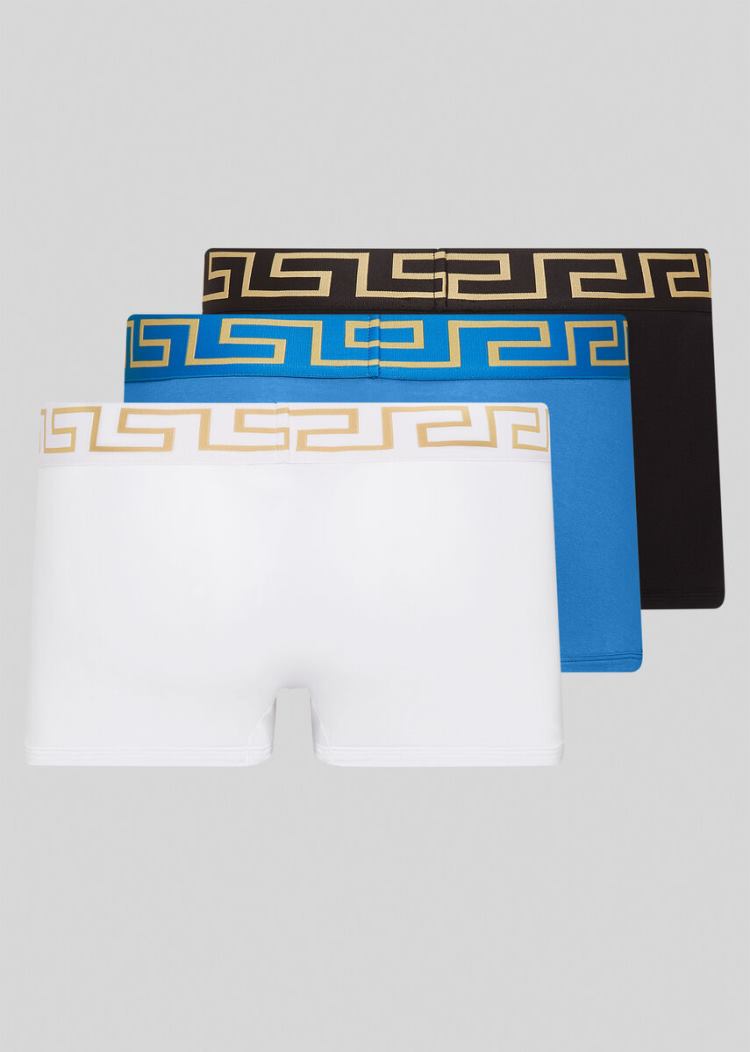 Versace Greca Border Trunks εσωρουχα ανδρικα μπλε | VCHFHM8