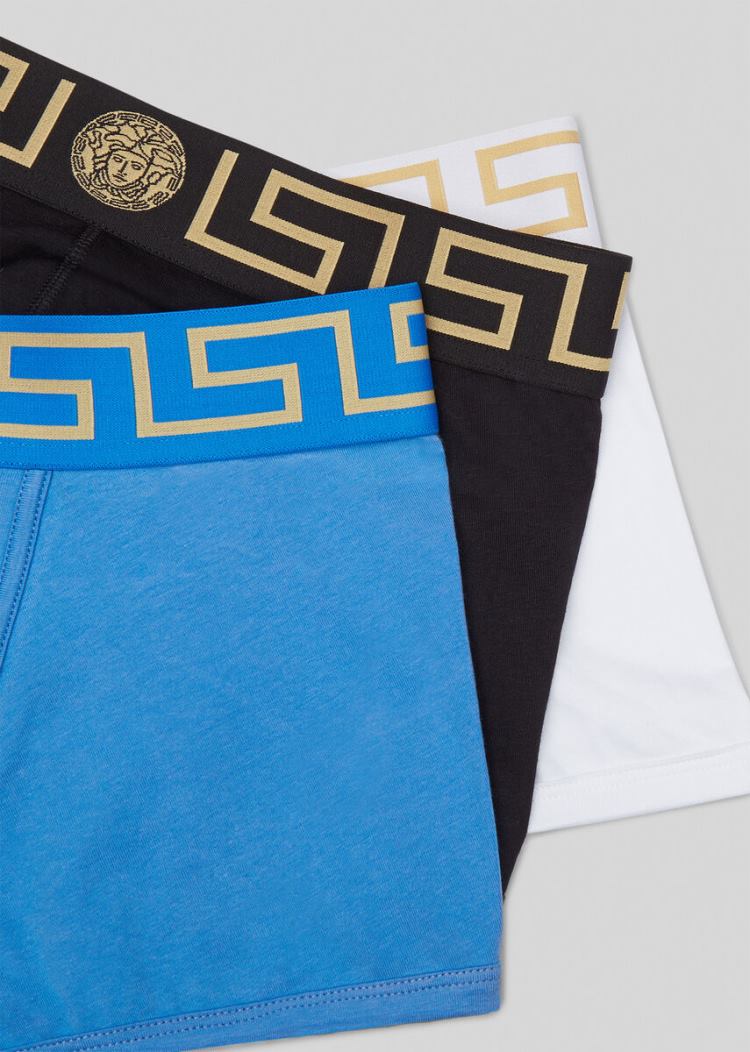 Versace Greca Border Trunks εσωρουχα ανδρικα μπλε | VCHFHM8