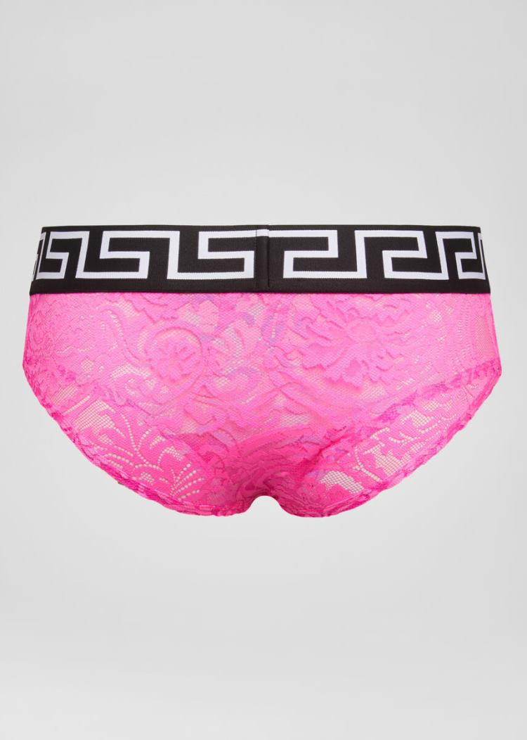 Versace Greca Border δαντελα Briefs εσωρουχα γυναικεια ροζ | 3JFKXFA
