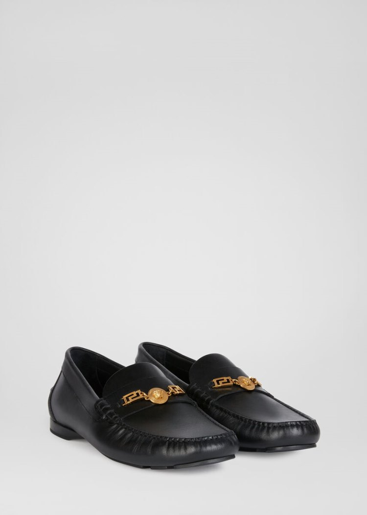 Versace Greca Loafers Loafers ανδρικα μαυρα | SOI8UJC