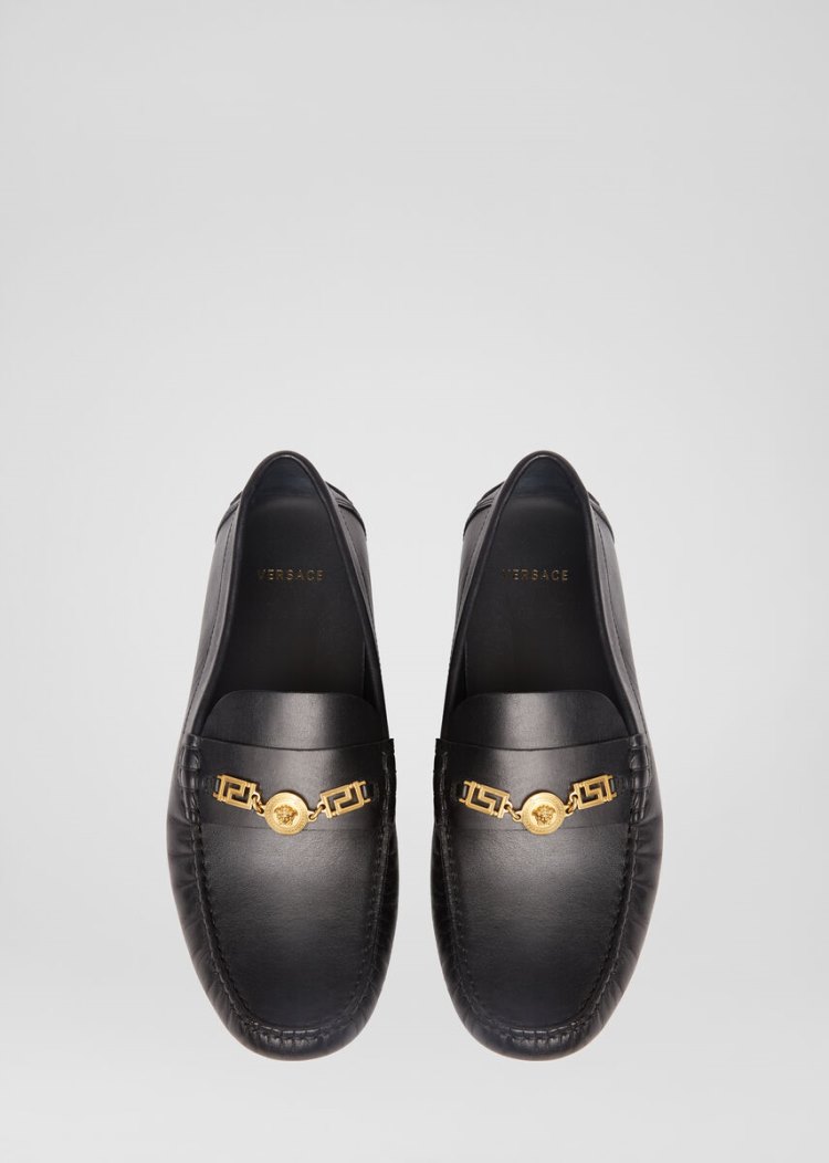 Versace Greca Loafers Loafers ανδρικα μαυρα | SOI8UJC