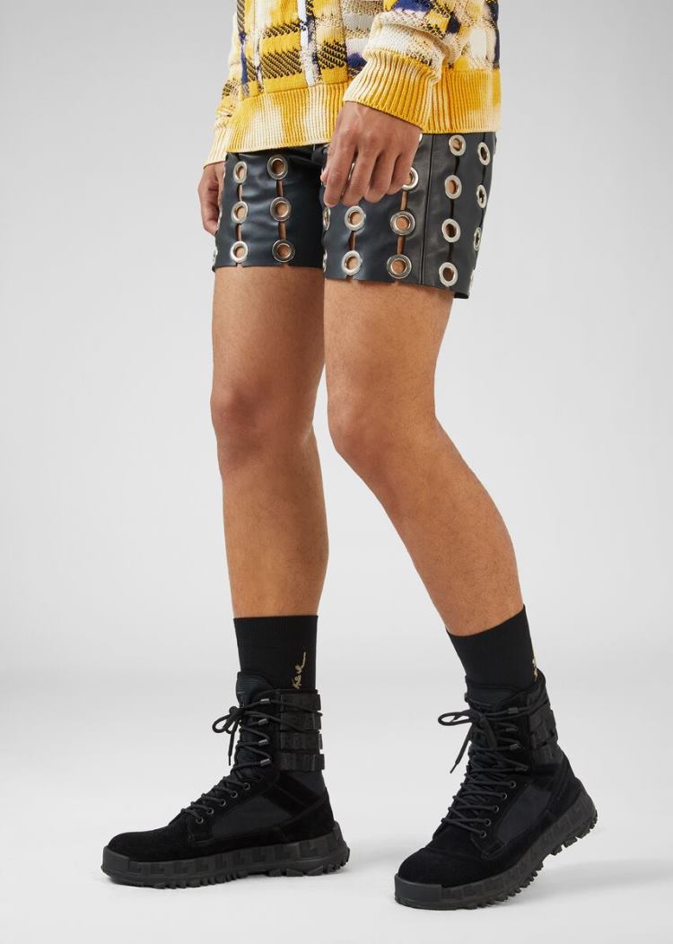 Versace Greca Rhegis Boots μποτεσ ανδρικα μαυρα | B8NF0YM