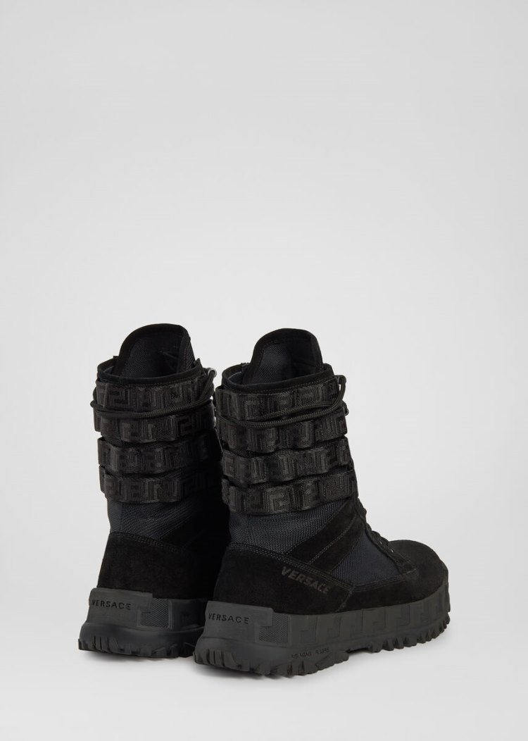 Versace Greca Rhegis Boots μποτεσ ανδρικα μαυρα | B8NF0YM