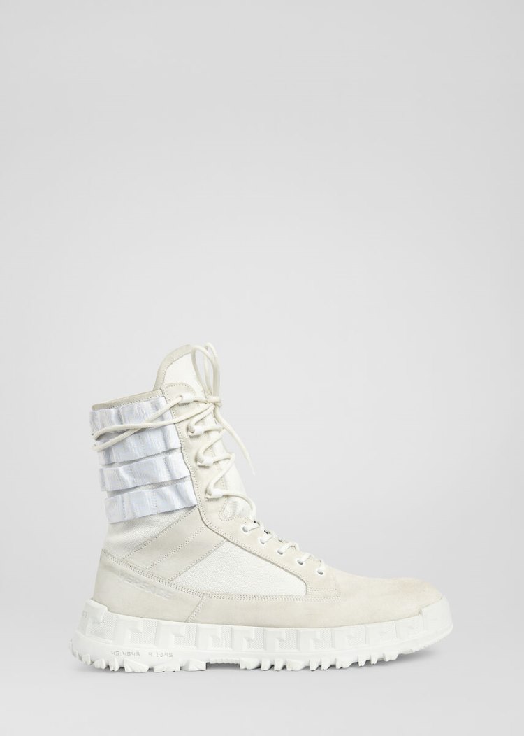 Versace Greca Rhegis Boots μποτεσ ανδρικα ασπρα | CS4IDJC