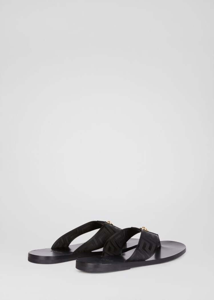 Versace Greca Sandals σανδαλια ανδρικα μαυρα | GS7PGMA