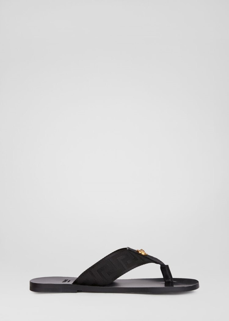 Versace Greca Sandals σανδαλια ανδρικα μαυρα | GS7PGMA