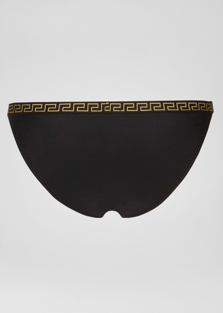 Versace Greca Μπικίνι Briefs μαγιό γυναικεια μαυρα | 6M3J39Q