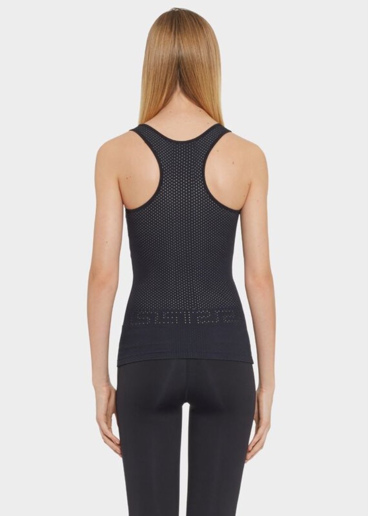 Versace Greek Key Mesh Sports Tank αμανικα μπλουζακια γυναικεια μαυρα | HPSDXN1
