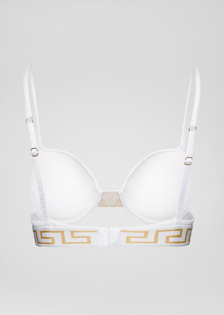 Versace Greek Key Push-Up Bra Σουτιέν γυναικεια ασπρα | FQSD3AX