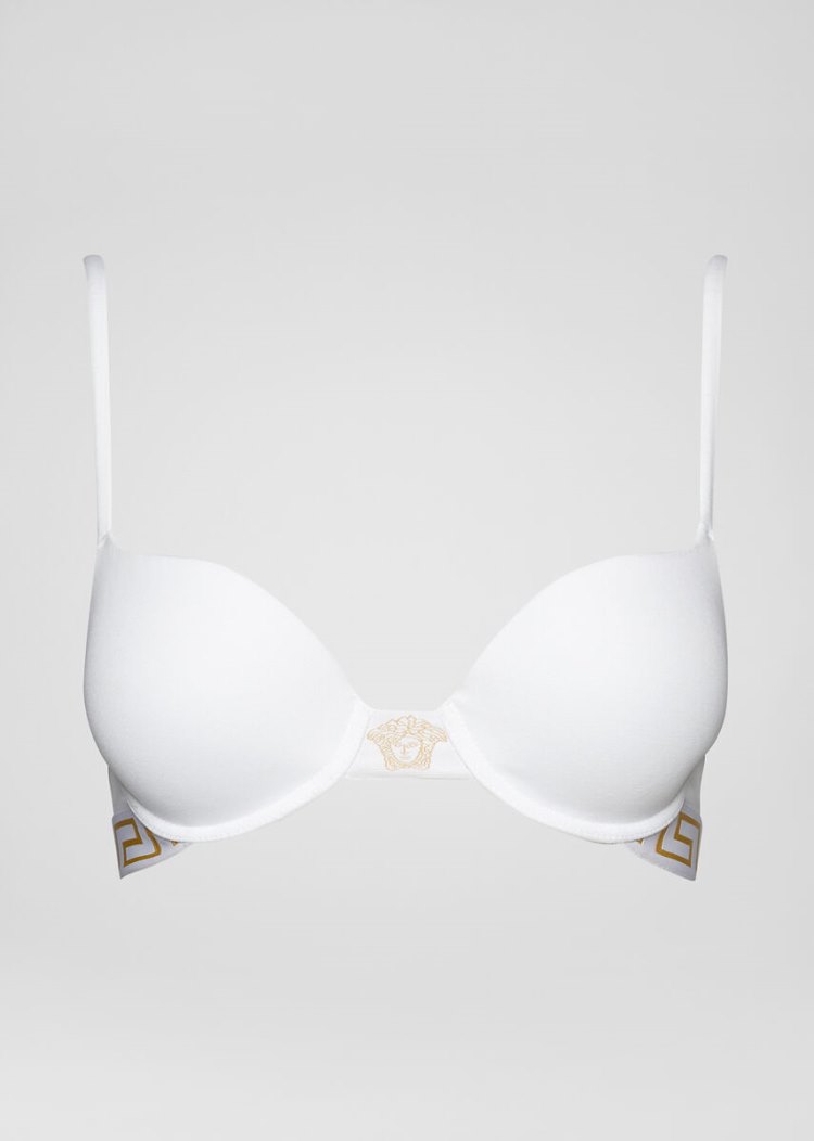 Versace Greek Key Push-Up Bra Σουτιέν γυναικεια ασπρα | FQSD3AX