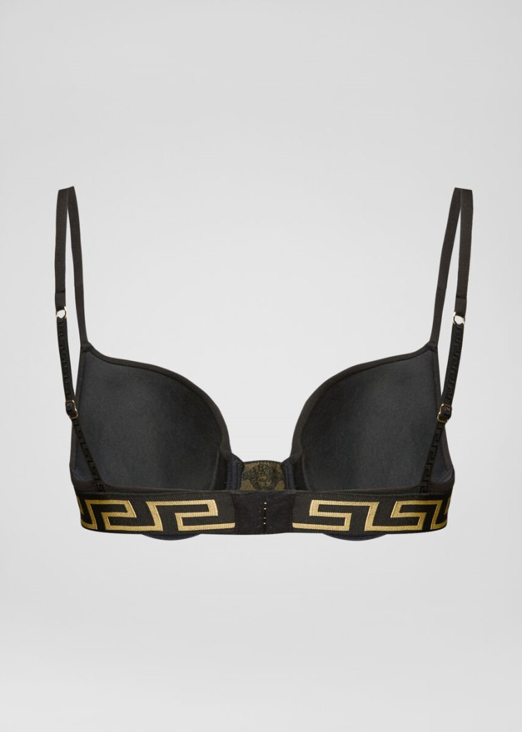 Versace Greek Key Push-Up Bra Σουτιέν γυναικεια μαυρα | PD6R7T7