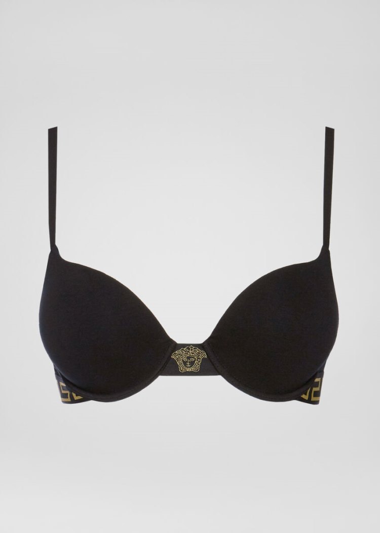 Versace Greek Key Push-Up Bra Σουτιέν γυναικεια μαυρα | PD6R7T7