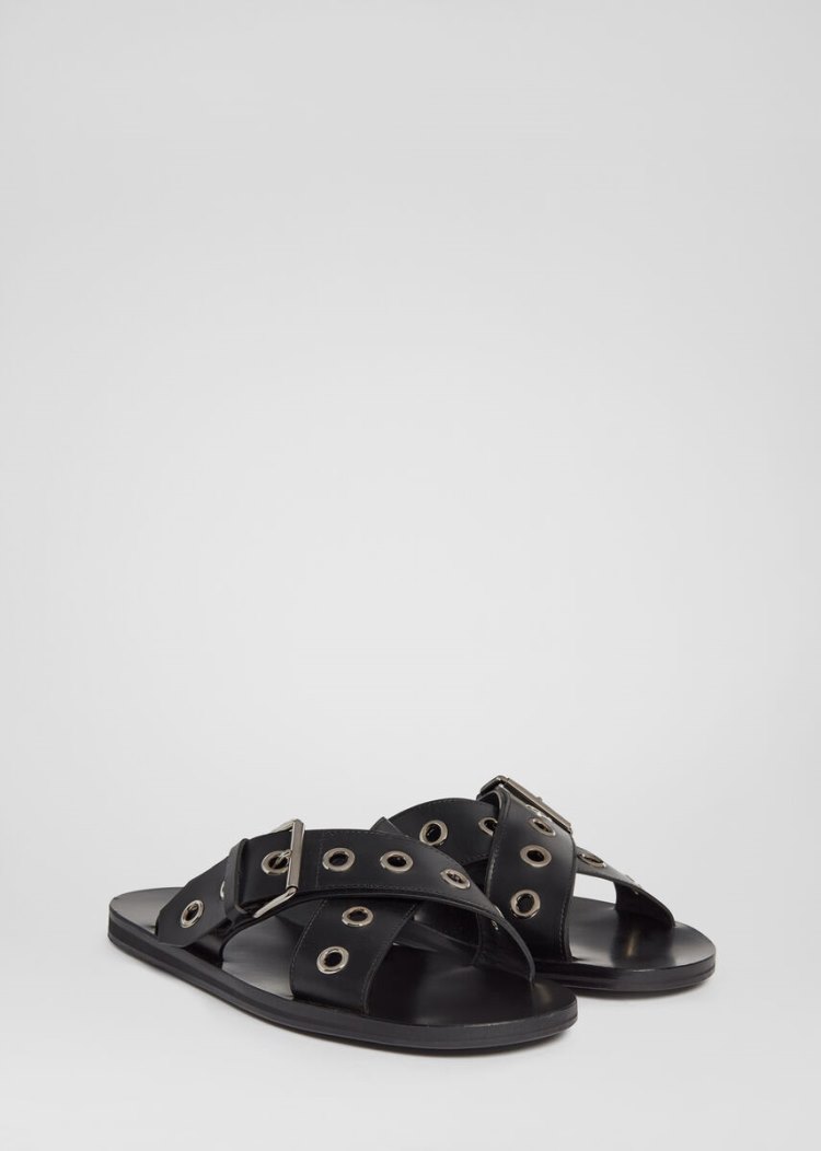 Versace Greek Sandals σανδαλια ανδρικα μαυρα | V68MXV0